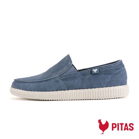 【Walk In Pitas】男鞋 WP150 WALLABI WASHED 超輕量懶人鞋(PI2545-005 深邃幽藍)