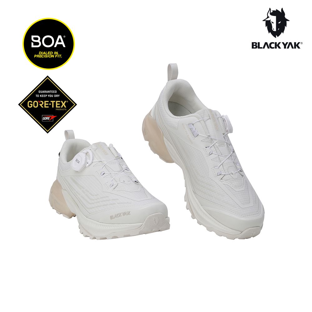 BLACKYAK 343 LIGHT STEP GTX超輕防水健行鞋(淺卡其)-超輕 防水鞋 BOA IU款-BYEB1NFH57