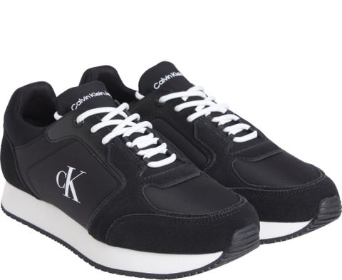 CALVIN KLEIN JEANS RUNNER SOCK LACEUP LEISURE 黑色男款鞋子