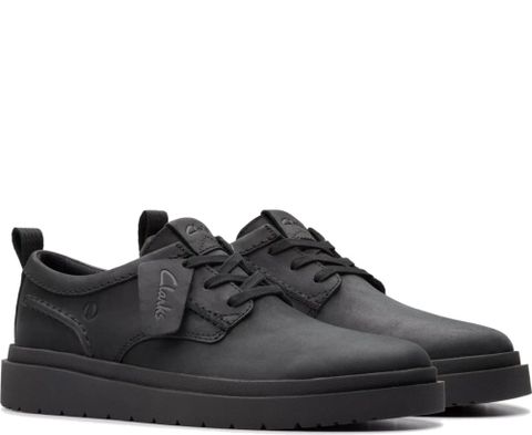 CLARKS POLDEN LEISURE 平底鞋 黑色男款鞋子
