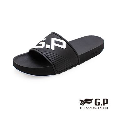 【G.P 男款Be Better休閒舒適拖鞋】G0566M-10 黑色 (SIZE::L-XXL 共三色)