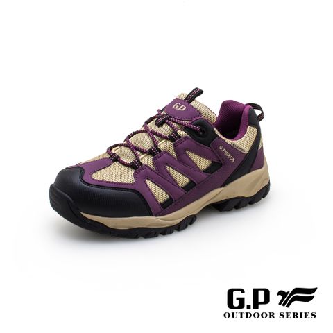 G.P 啟蒙 女款低筒防水登山休閒鞋(P7764W-41)紫色(SIZE:36-40)