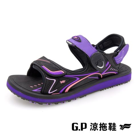 G.P 啟蒙 【 女款高彈力舒適磁扣兩用涼拖鞋】G3832W-41 紫色(SIZE:35-39 共三色)