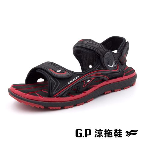 G.P 啟蒙 【 中性經典舒適磁扣兩用涼拖鞋】G3888-14 黑紅色 (SIZE:36-43 共三色)