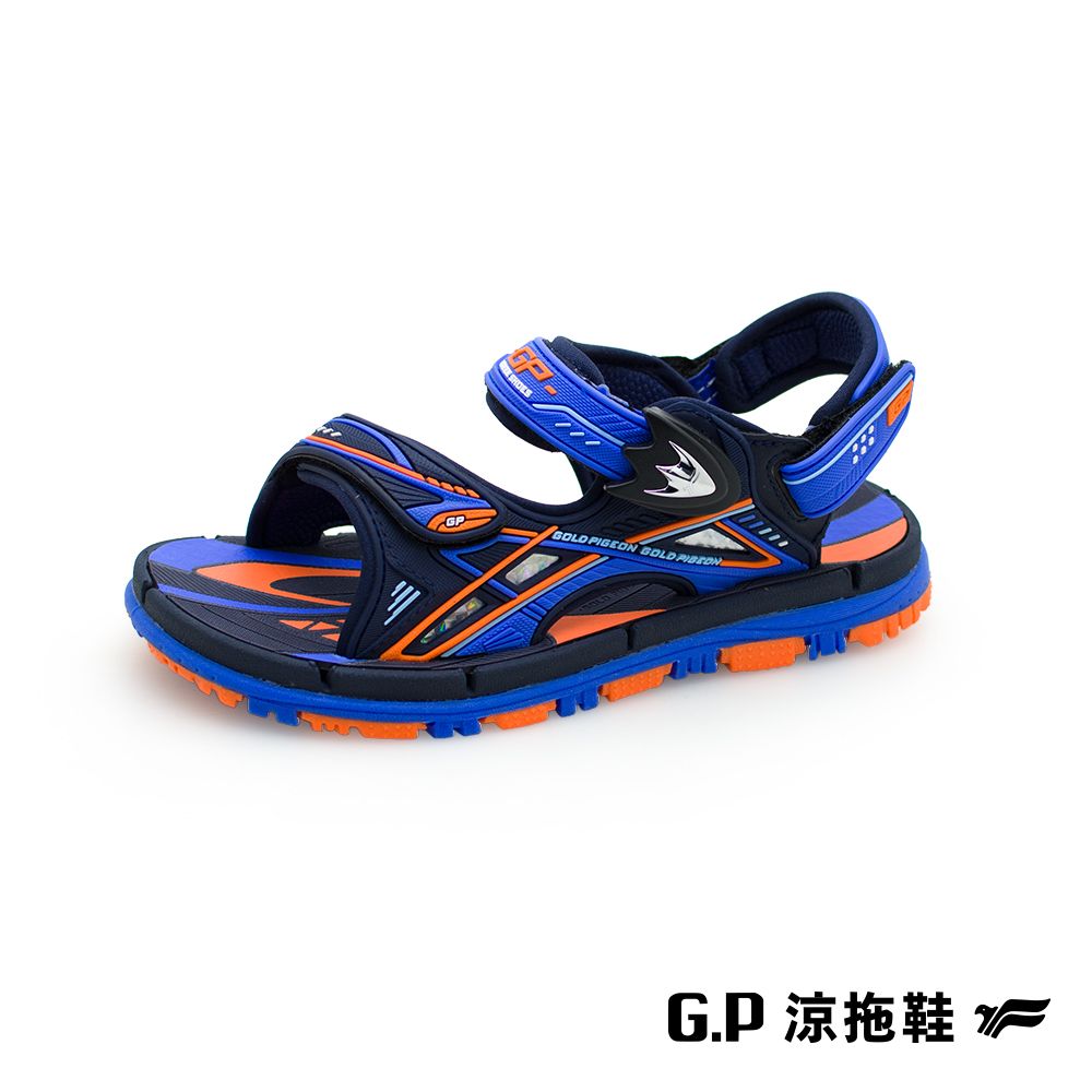 G.P 啟蒙 【 兒童休閒磁扣兩用涼拖鞋】G2302B-20 藍色 (SIZE:31-35 共三色)