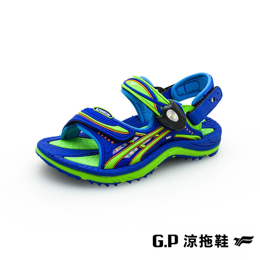 G.P 啟蒙 EFFORT+戶外休閒兒童磁扣兩用涼拖鞋 G1617B-26 藍綠色 (SIZE:26-30 共二色)