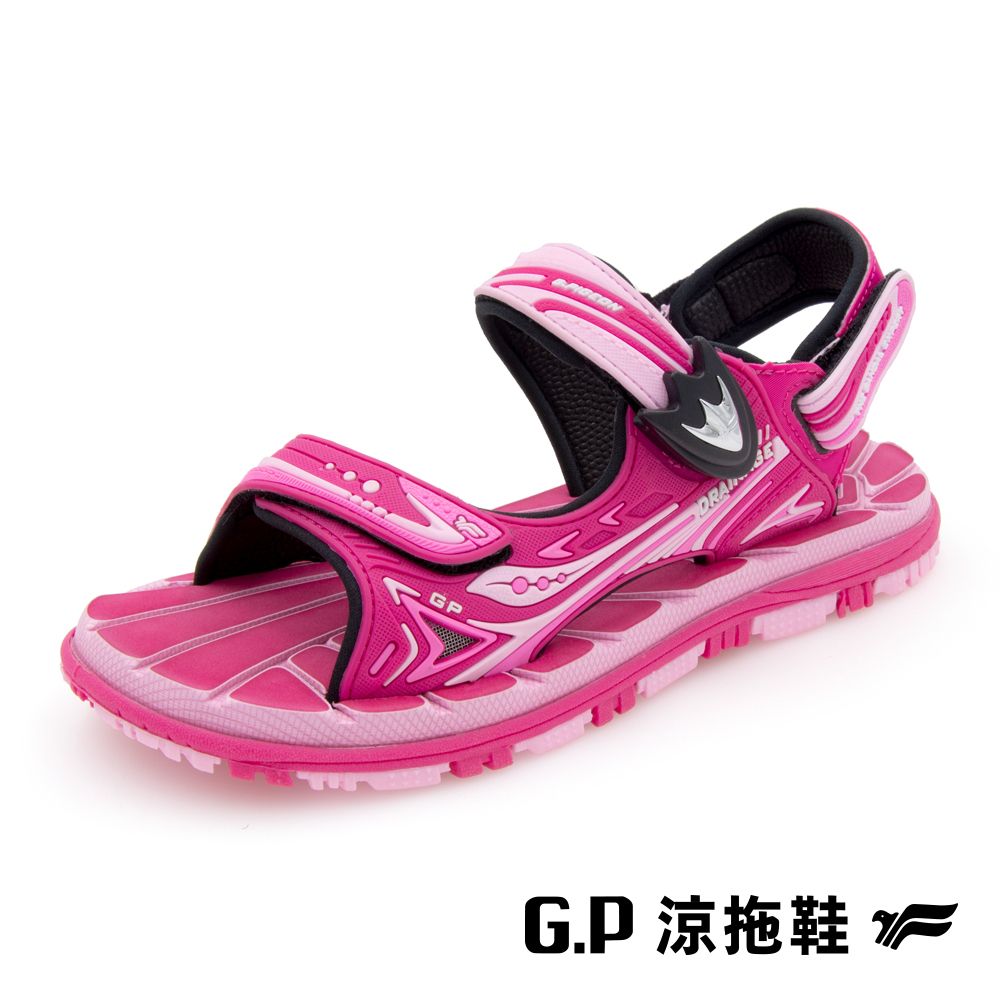 G.P 啟蒙 【 經典兒童舒適磁扣兩用涼拖鞋】G3816B-45桃紅色 (SIZE:31-35 共三色)