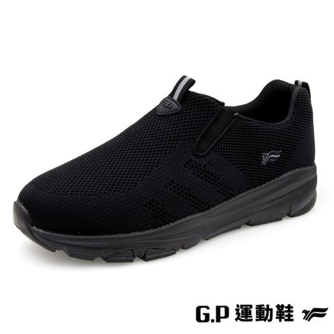 G.P男款透氣緩震休閒懶人鞋 (P1331M-10) 黑色(SIZE:39-44)