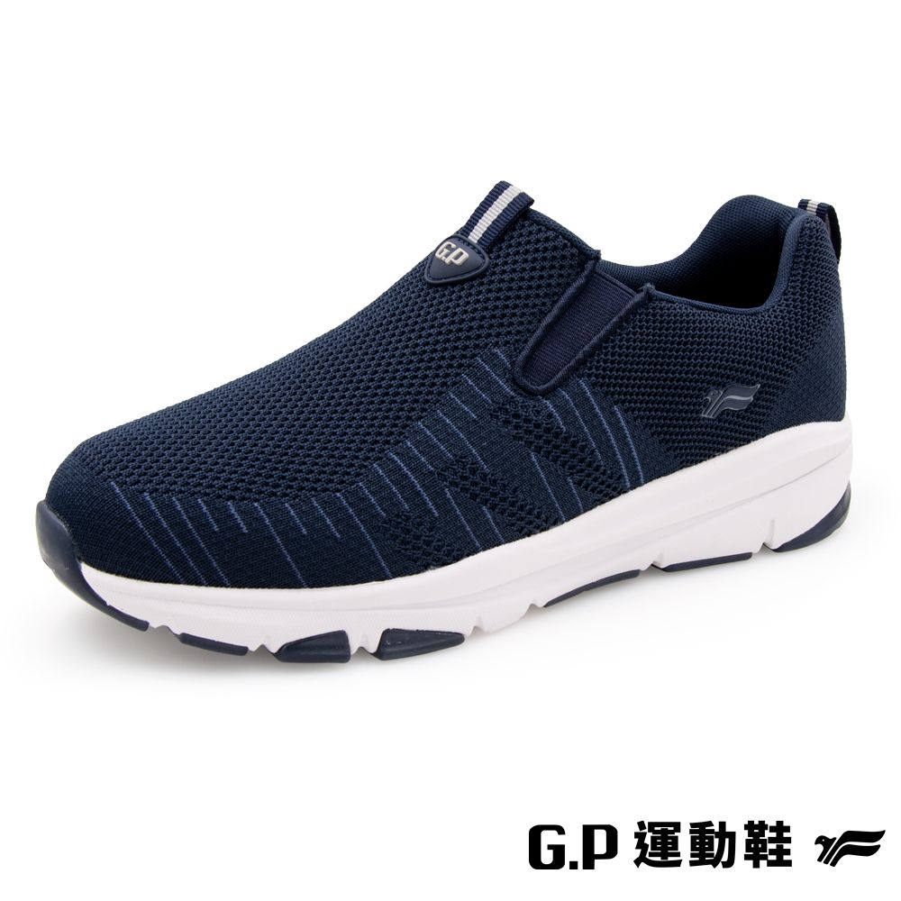 G.P 啟蒙 男款透氣緩震休閒懶人鞋 (P1331M-10) 黑色(SIZE:39-44)