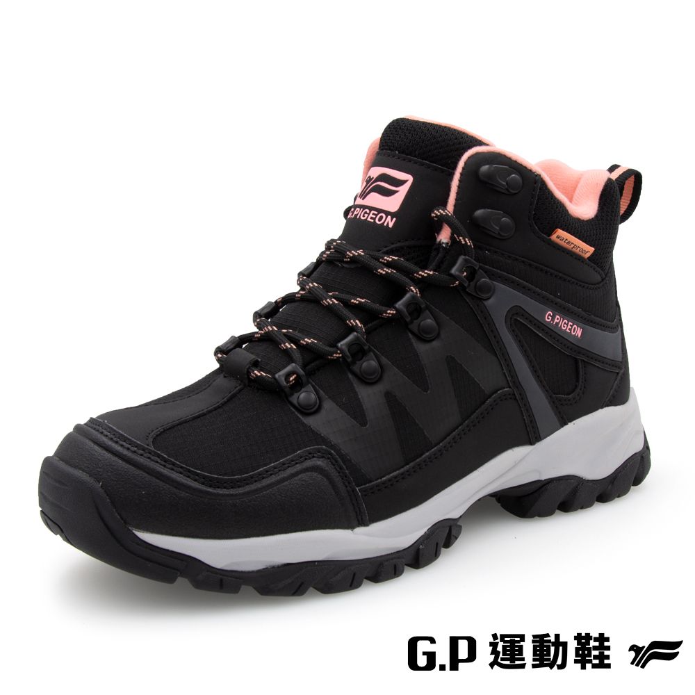 G.P 啟蒙 女款高筒防水登山休閒鞋(P1122W-10)黑色(SIZE:36-40)