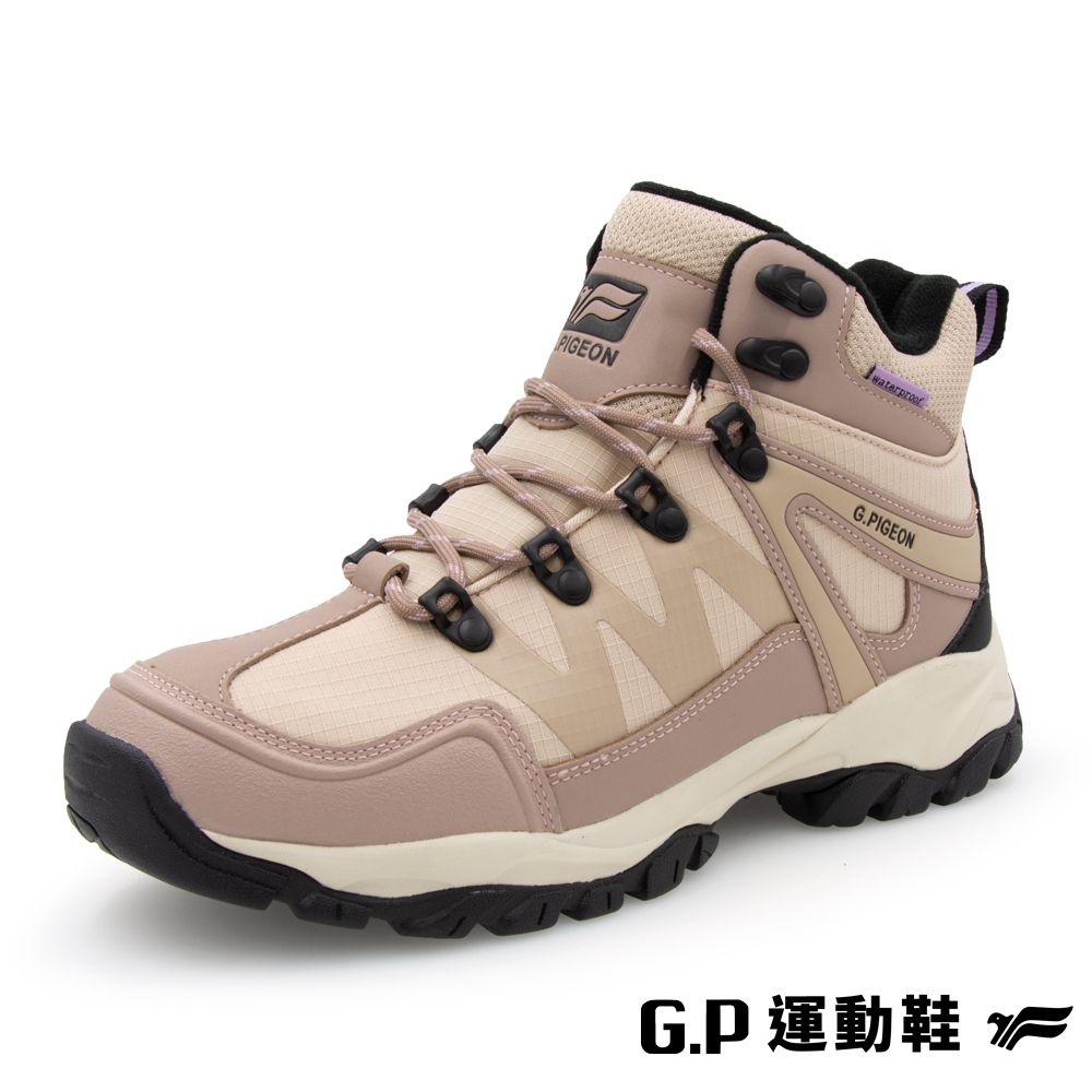 G.P 啟蒙 女款高筒防水登山休閒鞋(P1122W-46)玫瑰粉(SIZE:36-40)