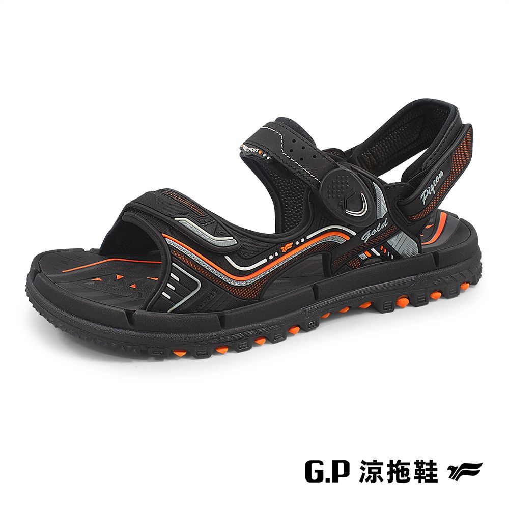 G.P 啟蒙 【 中性TANK重裝磁扣兩用涼拖鞋】G2375-42 橘色 (SIZE:37-44 共二色)