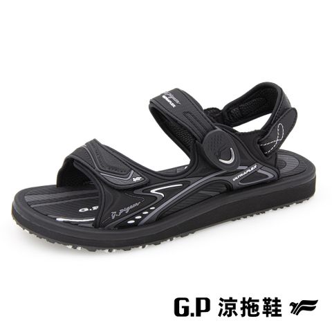 G.P 啟蒙 【 女款高彈力舒適磁扣兩用涼拖鞋】G9571W-10 黑色(SIZE:35-39 共三色)