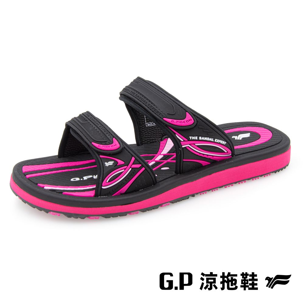 G.P 啟蒙 【 女款高彈性舒適雙帶拖鞋】G9359W-15 黑桃色 (SIZE:35-39 共三色)