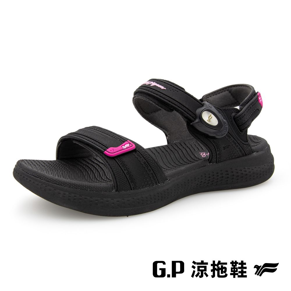 G.P 啟蒙 【 女款輕量緩震磁扣兩用涼拖鞋】G9555W-15 黑桃色(SIZE:36-39 共三色)