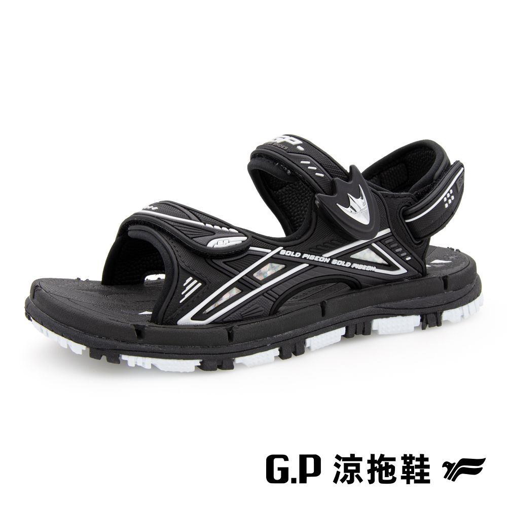 G.P 啟蒙 【 兒童休閒磁扣兩用涼拖鞋】G9523B-10 黑色 (SIZE:31-35 共三色)