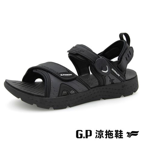 G.P 啟蒙 【 男款輕羽量漂浮緩震磁扣兩用涼拖鞋】G9591M-10 黑色 (SIZE:40-44 共二色)