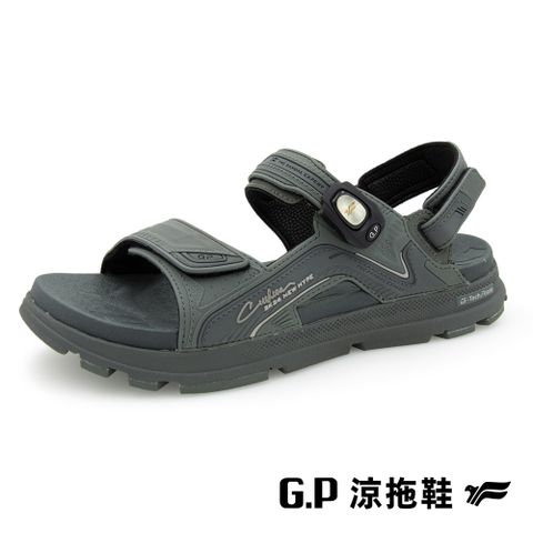 G.P 啟蒙 男款緩震高彈磁扣兩用涼拖鞋 G9592M-60 軍綠色 (SIZE:39-44 共三色)