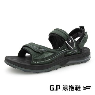 【G.P】男款超緩震氣墊磁扣兩用涼拖鞋 G9576M-60 軍綠色 (SIZE:39-44 共二色)