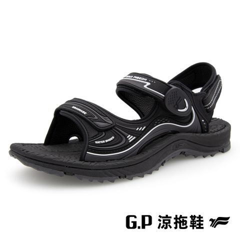 G.P 啟蒙 【 女款戶外休閒磁扣兩用涼拖鞋】G9596W-10 黑色(SIZE:36-39 共二色)