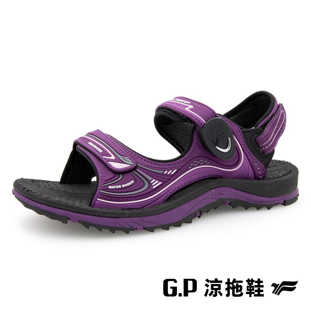 G.P 啟蒙 【 女款戶外休閒磁扣兩用涼拖鞋】G9596W-41 紫色(SIZE:36-39 共二色)