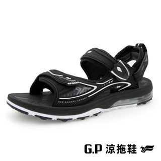 【G.P 女款超緩震氣墊磁扣兩用涼拖鞋】G9576W-10 黑色(SIZE:36-39 共二色)