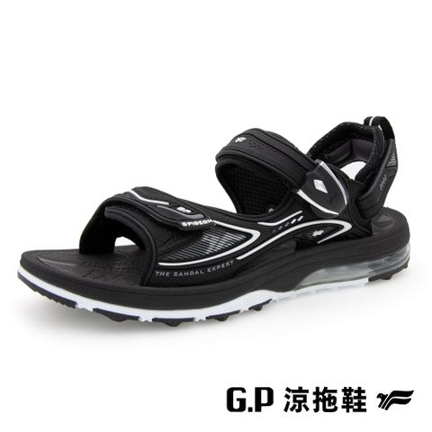 G.P 啟蒙 【 女款超緩震氣墊磁扣兩用涼拖鞋】G9576W-10 黑色(SIZE:36-39 共二色)