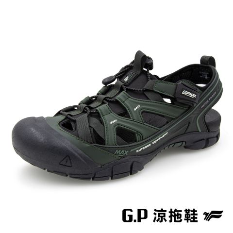 G.P 啟蒙 男款戶外越野護趾鞋 G9595M-60 軍綠色 (SIZE:39-44 共三色)