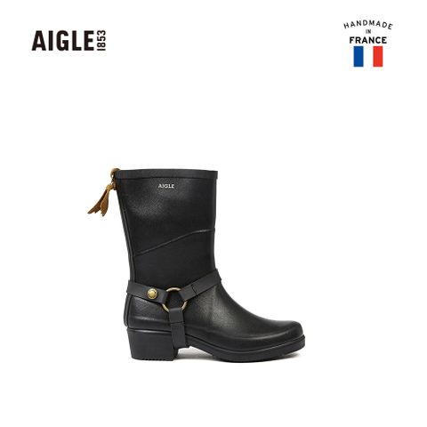 AIGLE 女 MISS JULIE經典中筒膠靴 (AG-F8412A100)-黑色