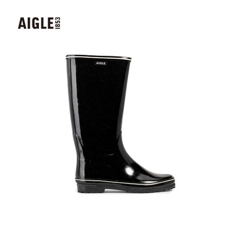 AIGLE 女 VENISE休閒長筒膠靴 (AG-F2451A100)-黑色