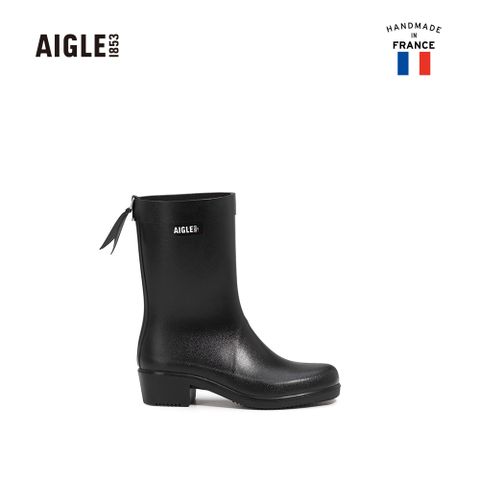 AIGLE 女 經典中筒膠靴(AG-FNB67A100)-黑色