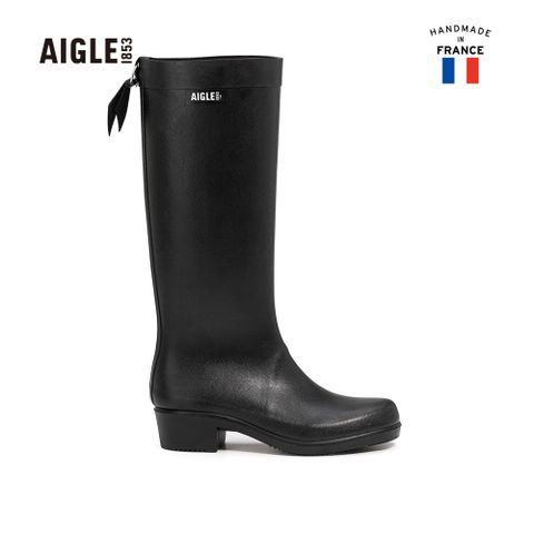 AIGLE 女 經典長筒膠靴(AG-FNB66A100)-黑色