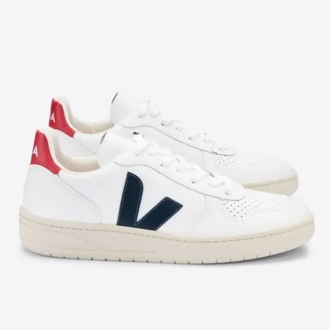 VEJA V-10 LEATHER 白藍紅款 法國小白鞋 女性平底休閒鞋