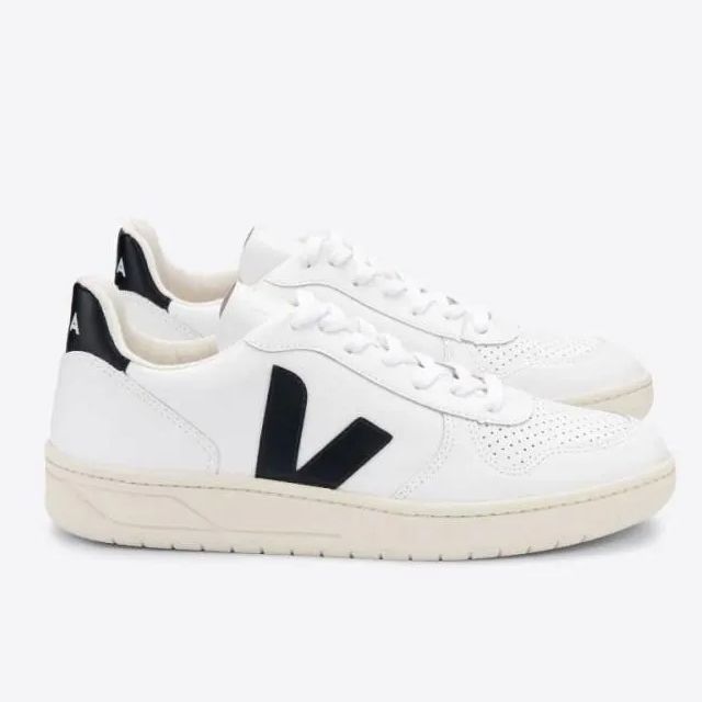 VEJA  V-10 LEATHER 白黑款 法國小白鞋 女性平底休閒鞋