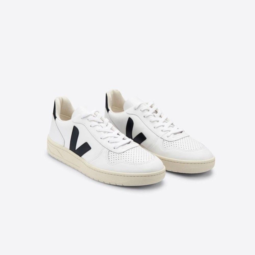 VEJA  V-10 LEATHER 白黑款 法國小白鞋 女性平底休閒鞋