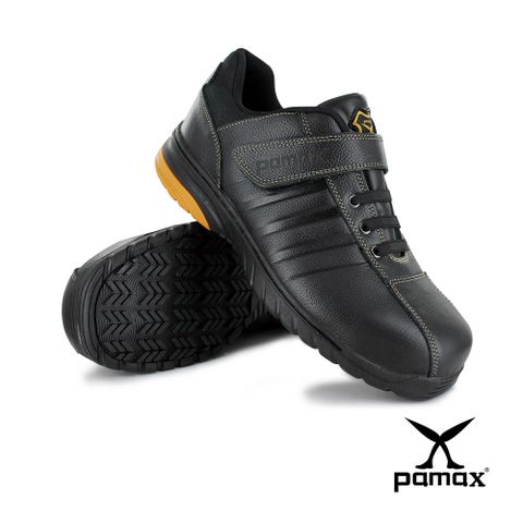 PAMAX帕瑪斯-【黏貼式安全鞋】超彈性氣墊緩衝安全鞋、後跟反光設計、除尺寸臭抗菌-PS8902FEH/男生