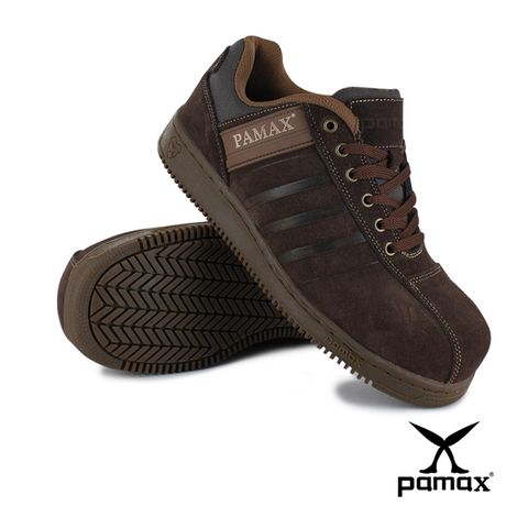 PAMAX 帕瑪斯【經典設計頂級氣墊防滑安全鞋】(咖色)天然牛皮、全雙PU抗菌氣墊-PT09155FEH
