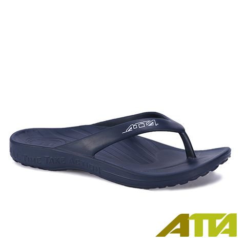 【ATTA】足弓簡約夾腳拖鞋-藍色