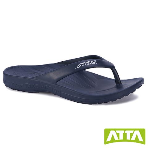 【ATTA】足弓簡約夾腳拖鞋-藍色