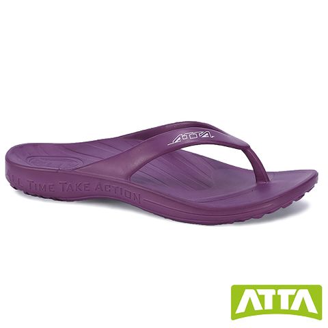 ◆網紅推薦足弓拖鞋◆扁平足的好朋友【ATTA】足弓簡約夾腳拖鞋-紫色