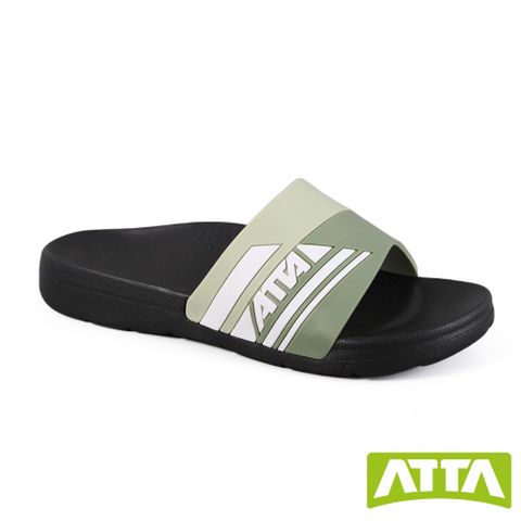 【ATTA】流線足弓均壓室外拖鞋-綠