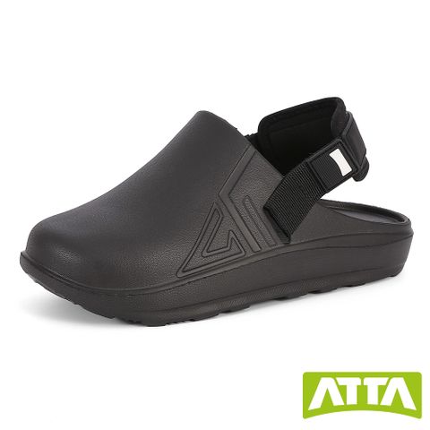 ATTA 動感極彈包頭室外拖鞋-黑色
