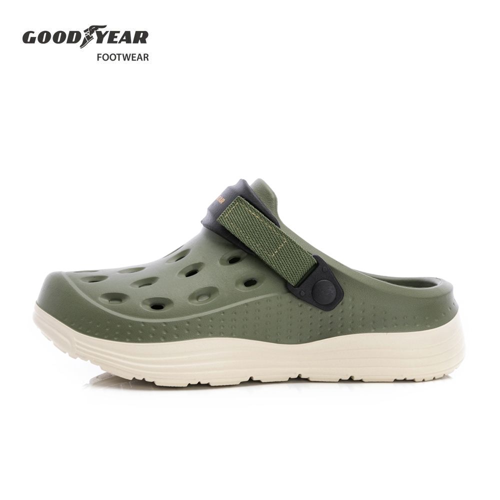 Goodyear 固特異 水陸雙色兩用洞洞鞋 男/晴雨兩用鞋 橄欖綠(GAMP43315)