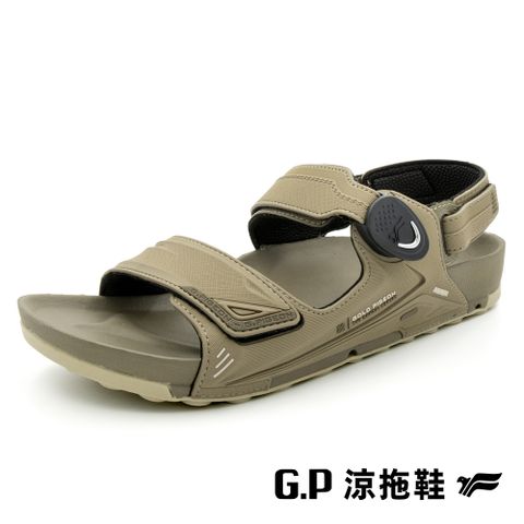 G.P 啟蒙 【G.P】男款ODS章魚排水磁扣兩用涼拖鞋 G9561M-61 棕軍色 (SIZE:39-44 共二色)