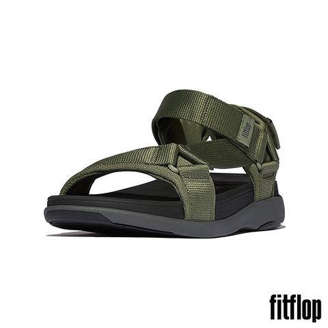 【FitFlop】F-MODE GO 編織後帶涼鞋-男(綠色)