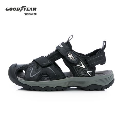 Goodyear 固特異 魅影 3E寬楦護趾運動涼鞋/男 戶外 3E寬楦 抓地 緩震 護趾 軍綠(GAMS53725)