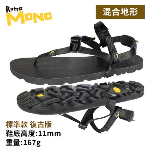 【LUNA SANDALS】MONO 舒適機能涼鞋 標準款 復古版 經典黑