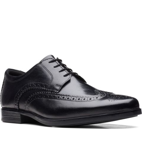 CLARKS HOWARD WING FORMAL 黑色男款鞋子