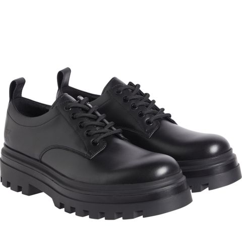 CALVIN KLEIN JEANS LUGGED DERBY SHOE 黑色男款鞋子