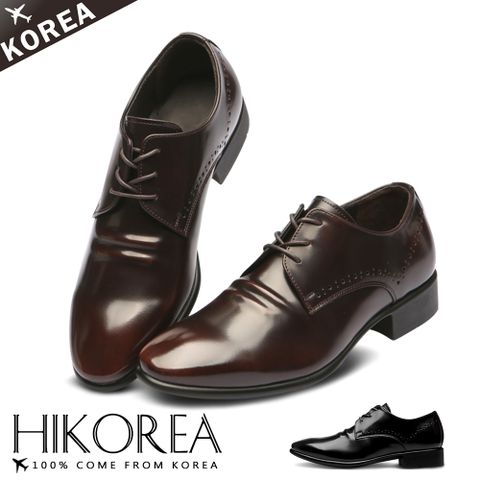 HIKOREA 韓國空運/韓國男鞋職人輕量簡約皮鞋紳士皮鞋上班鞋學生鞋(73-451/現貨+預購)